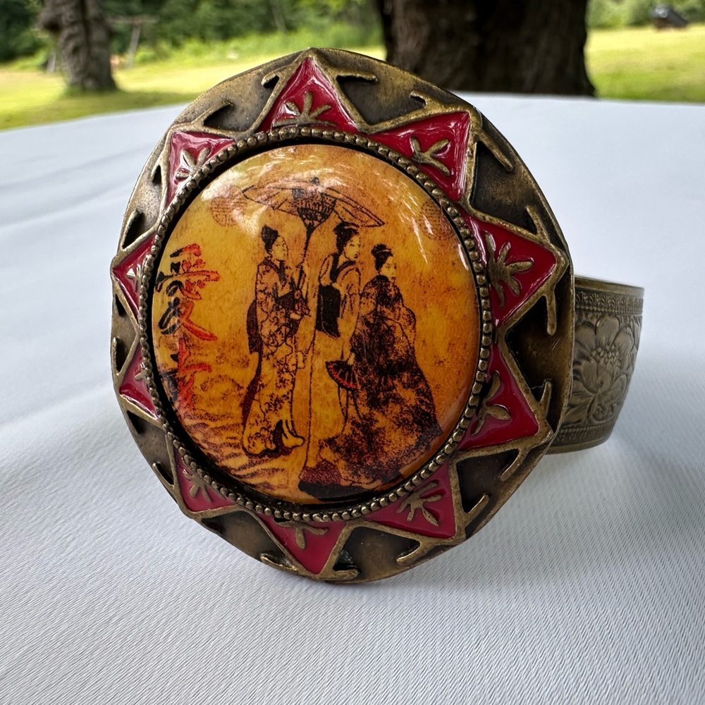 Rare Vintage Japanese Brass Bracelet